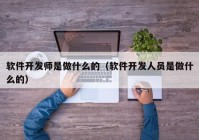 软件开发师是做什么的（软件开发人员是做什么的）