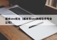 丽水seo优化（丽水市seo快排软件专业公司）