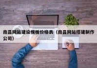 南昌网站建设模板价格表（南昌网站搭建制作公司）