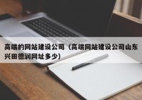 高端的网站建设公司（高端网站建设公司山东兴田德润网址多少）