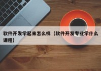 软件开发学起来怎么样（软件开发专业学什么课程）